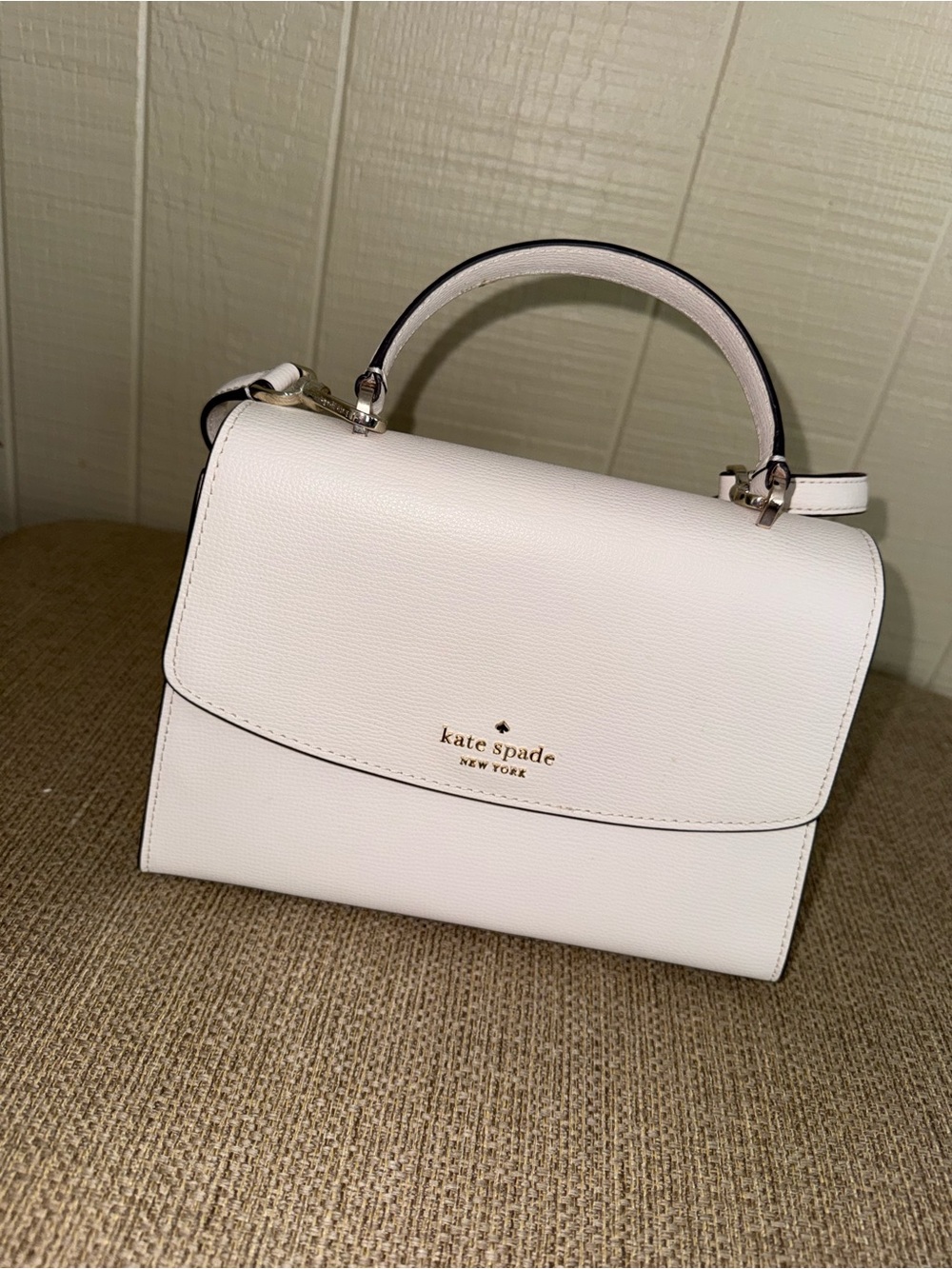 Kate Spade Cream Leather Top-Handle Satchel